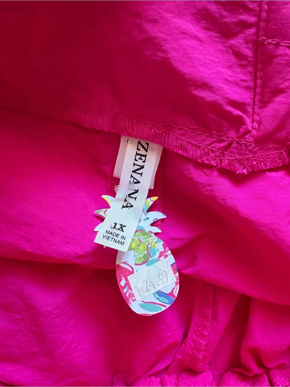 Zenana Casual Windbreaker Smocked Waistband Running Active Gym Shorts Women’s 1X